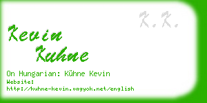 kevin kuhne business card