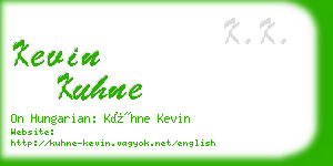 kevin kuhne business card